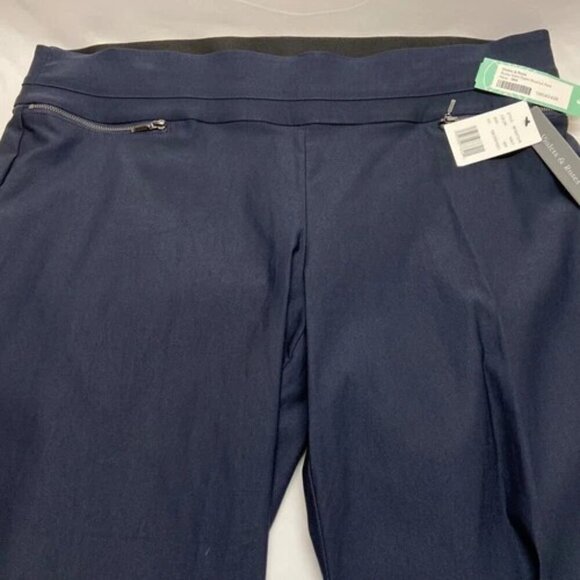 Violets & Roses Pants Women's 18W Navy Ruthy Zipper Bootcut Elastic Waist NWT - Picture 16 of 16